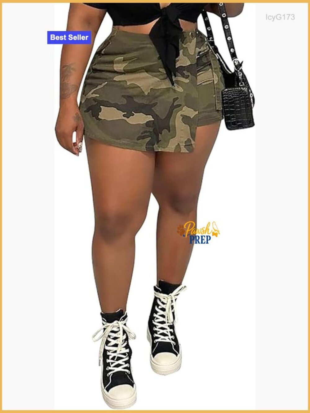 High Waisted Camo Shorts Casual Trendy Summer Shorts with Pockets